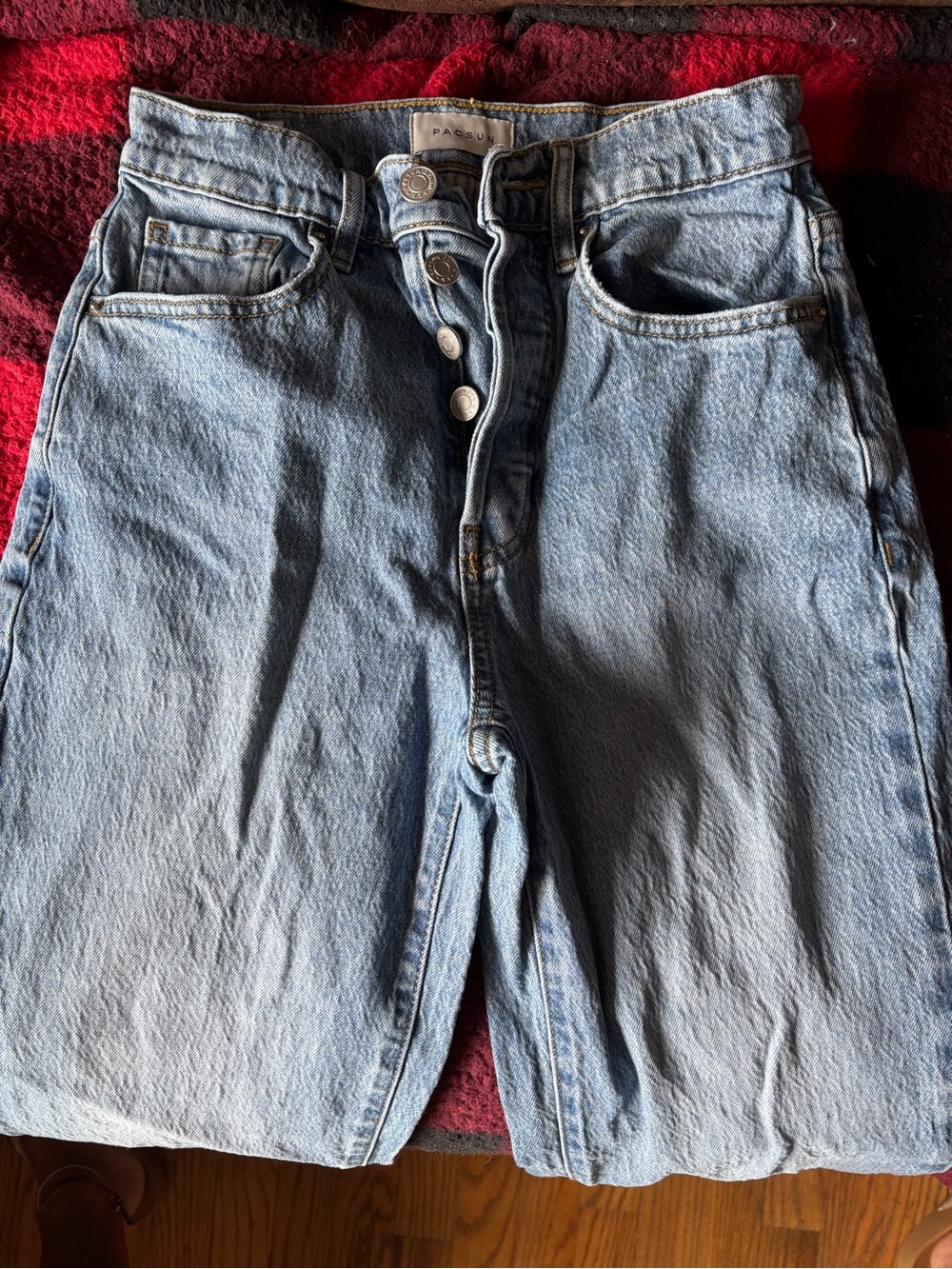 Pacsun Blue Dad Jeans - Classic Button-Fly